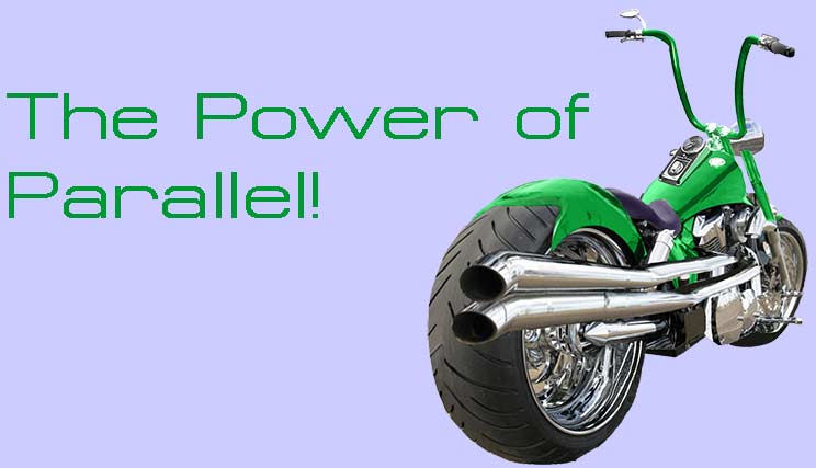Green Bike with Parallel Pipes